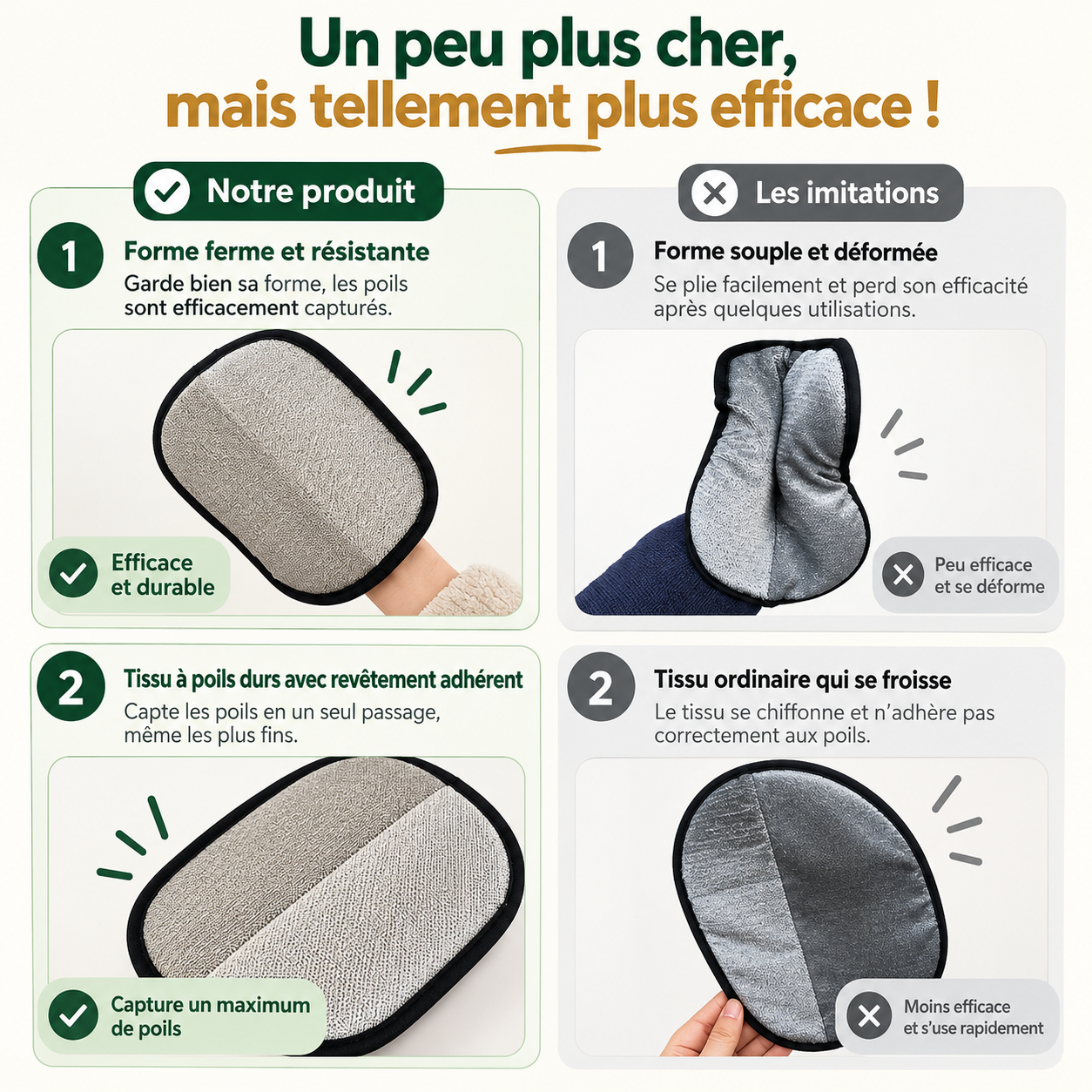 Gant de toilettage et massage 2-en-1 — Chien & Chat