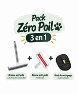 Pack Zéro Poil 3 en 1 — la solution complète anti-poils chien & chat